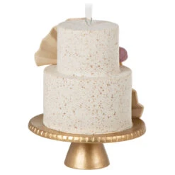 Hallmark A Sweet Beginning 2023 Porcelain Ornament -Hallmark Store 2023 Wedding Cake Keepsake Ornament 1999QHX3067 06