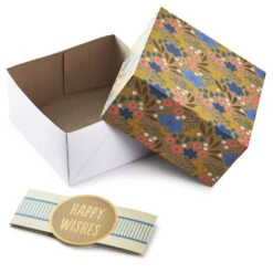 Hallmark 4", 8" And 10" Floral 3-Pack Gift Boxes With Bands 10 Hallmark 4", 8" And 10" Floral 3-Pack Gift Boxes With Bands -Hallmark Store Assorted Sizes Floral Gift Boxes With Bands 5EBC1230 03