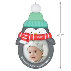 Hallmark Baby's 1st Christmas 2023 Photo Frame Ornament -Hallmark Store Babys 1st Christmas Penquin Frame Keepsake Ornament 1699QGO2719 03