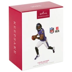 Hallmark NFL Baltimore Ravens Lamar Jackson Ornament -Hallmark Store Baltimore Ravens Lamar Jackson Keepsake Ornament 2299QXI7167 04