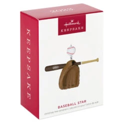 Hallmark Baseball Star 2023 Ornament 11 Hallmark Baseball Star 2023 Ornament -Hallmark Store Baseball Bat Glove and Ball Keepsake Ornament 1399QGO2697 04