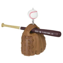 Hallmark Baseball Star 2023 Ornament 13 Hallmark Baseball Star 2023 Ornament -Hallmark Store Baseball Bat Glove and Ball Keepsake Ornament 1399QGO2697 06
