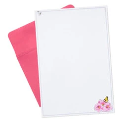 Hallmark Marjolein Bastin Pink Flowers Stationery Set, 40 Sheets -Hallmark Store Bastin Pink Flowers Blank Sheets Stationery Set 1STN1142 04