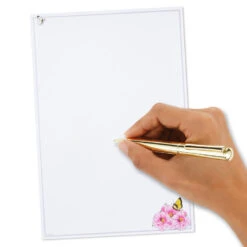 Hallmark Marjolein Bastin Pink Flowers Stationery Set, 40 Sheets -Hallmark Store Bastin Pink Flowers Blank Sheets Stationery Set 1STN1142 06