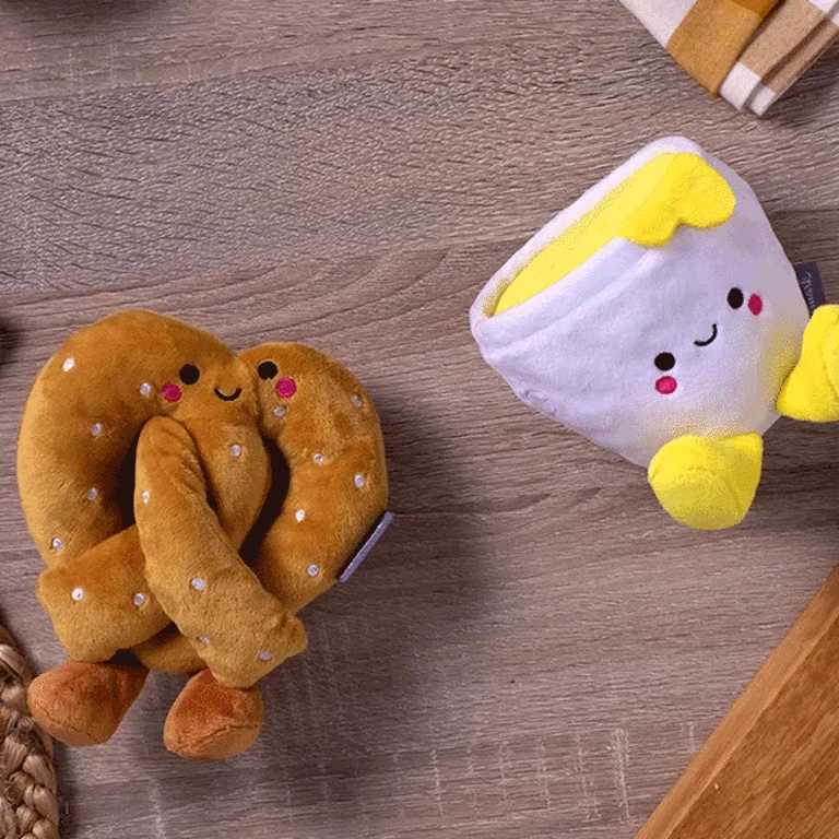 Hallmark Better Together Pretzel And Cheese Dip Magnetic Plush, 5" 3 Hallmark Better Together Pretzel And Cheese Dip Magnetic Plush, 5" - Image 2