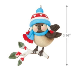 Hallmark Cozy Critters Special Edition Ornament -Hallmark Store Bird on Snowy Tree Branch Keepsake Ornament 1699QGO2797 03