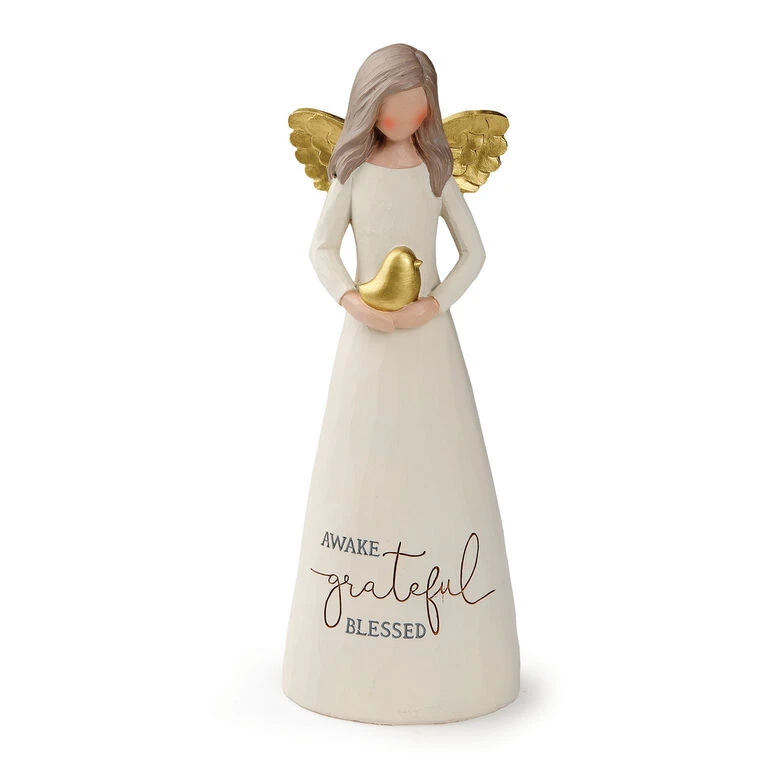 Blossom Bucket Awake Grateful Blessed Angel Figurine, 8" 3 Blossom Bucket Awake Grateful Blessed Angel Figurine, 8"