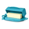 Aqua Butterie Flip-Top Butter Dish -Hallmark Store Blue Plastic FlipTop Butter Dish With Knife BTRAQU1009 01