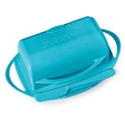 Aqua Butterie Flip-Top Butter Dish -Hallmark Store Blue Plastic FlipTop Butter Dish With Knife BTRAQU1009 03