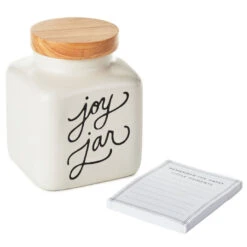 Hallmark Ceramic Joy Jar And Notepad, Set Of 2 7 Hallmark Ceramic Joy Jar And Notepad, Set Of 2 -Hallmark Store Ceramic Joy Jar and Note Pad 1SNN1080 03