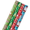 Hallmark Christmas Cheer 4-Pack Reversible Wrapping Paper Assortment, 150 Sq. Ft. 2 Hallmark Christmas Cheer 4-Pack Reversible Wrapping Paper Assortment, 150 Sq. Ft. -Hallmark Store Christmas Cheer Assortment Reversible Wrapping Paper 5JXW1736 01