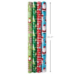 Hallmark Christmas Cheer 4-Pack Reversible Wrapping Paper Assortment, 150 Sq. Ft. 11 Hallmark Christmas Cheer 4-Pack Reversible Wrapping Paper Assortment, 150 Sq. Ft. -Hallmark Store Christmas Cheer Assortment Reversible Wrapping Paper 5JXW1736 03