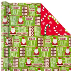 Hallmark Christmas Cheer 4-Pack Reversible Wrapping Paper Assortment, 150 Sq. Ft. 12 Hallmark Christmas Cheer 4-Pack Reversible Wrapping Paper Assortment, 150 Sq. Ft. -Hallmark Store Christmas Cheer Assortment Reversible Wrapping Paper 5JXW1736 04