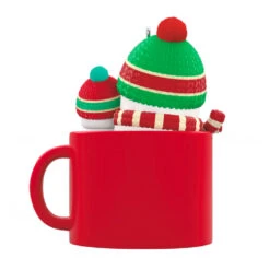 Hallmark Dad & Me Hot Cocoa Mug 2023 Ornament -Hallmark Store Dad Me Snowmen in Mug Keepsake Ornament 1599QGO2579 06