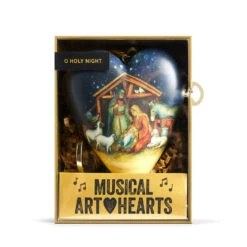 Demdaco O Holy Night Musical Art Heart With Stand -Hallmark Store Demdaco O Holy Night Musical Art Heart Ornament 2020230604 03