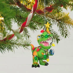 Hallmark Tree Rex Ornament -Hallmark Store Dinosaur in Christmas Lights Keepsake Ornament 1799QGO2779 02