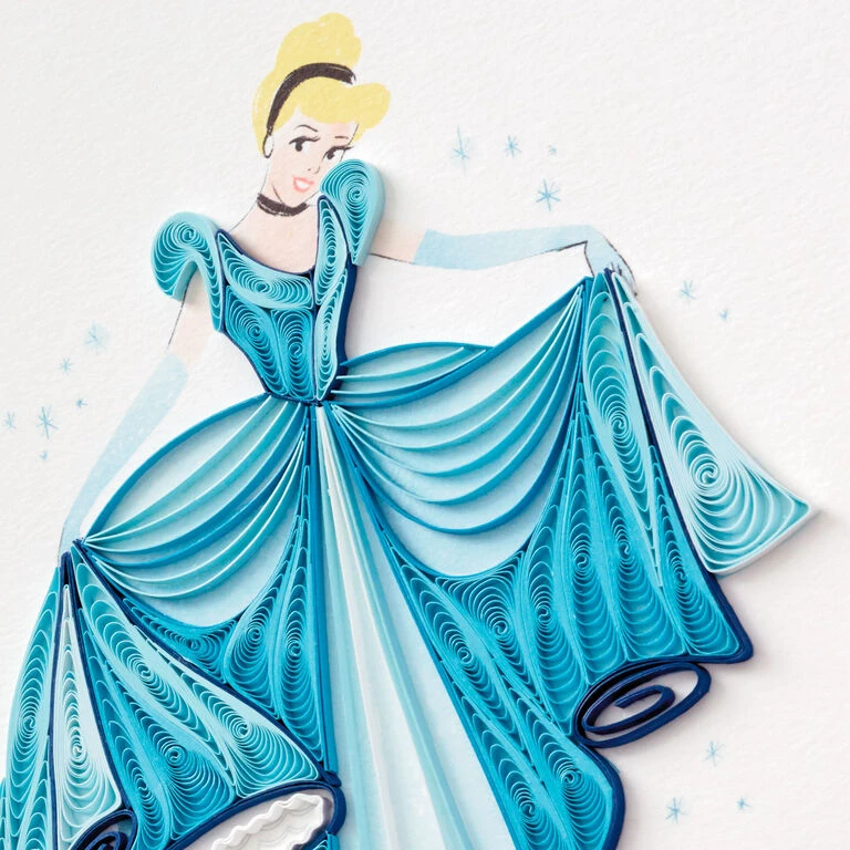 Hallmark Disney Princess Cinderella You Sparkle Quilled Paper Handmade Card 6 Hallmark Disney Princess Cinderella You Sparkle Quilled Paper Handmade Card - Image 4