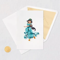 Hallmark Disney Princess Jasmine Magical Day Quilled Paper Handmade Card -Hallmark Store Disney Jasmine Quilled Paper Handmade Card for Her 1299LAD2857 05