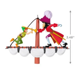 Hallmark Disney Peter Pan 70th Anniversary Swashbuckling Showdown Ornament -Hallmark Store Disney Peter Pan and Hook Keepsake Ornament 2499QXD6617 03