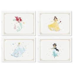 Hallmark Disney Princess Assorted Boxed Blank Note Cards Multipack, Pack Of 24