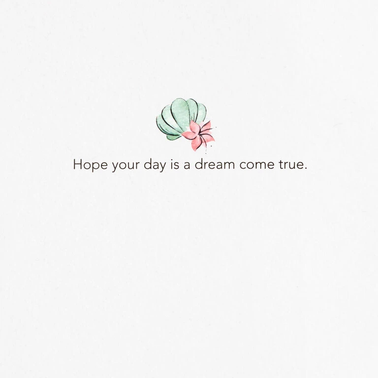 Hallmark Disney The Little Mermaid Ariel Happy Wish Quilled Paper Handmade Card 4 Hallmark Disney The Little Mermaid Ariel Happy Wish Quilled Paper Handmade Card - Image 2