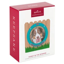 Hallmark Doggy In The Window 2023 Photo Frame Ornament -Hallmark Store Doggy in Window Fence Picture Frame Keepsake Ornament 1599QGO2599 04