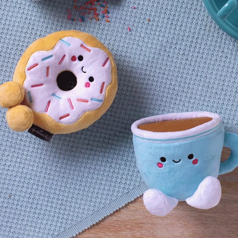 Hallmark Better Together Donut And Coffee Magnetic Plush, 5" 4 Hallmark Better Together Donut And Coffee Magnetic Plush, 5" - Image 2