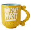Hallmark Friends Pivot Sculpted Mug, 19 Oz. -Hallmark Store Friends Bad Day Pivot Yellow Coffee Mug 1PCL1000 01