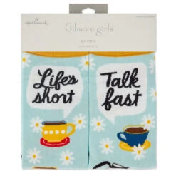 Hallmark Gilmore Girls Life's Short, Talk Fast Crew Socks -Hallmark Store Gilmore Girls Lifes Short Talk Fast Crew Socks 1PCL1011 04