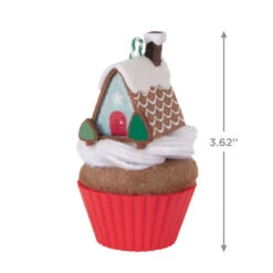 Hallmark Christmas Cupcakes Gingerbread Goodness Ornament -Hallmark Store Gingerbread House Cupcake Keepsake Ornament 1599QXR8017 03