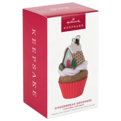 Hallmark Christmas Cupcakes Gingerbread Goodness Ornament -Hallmark Store Gingerbread House Cupcake Keepsake Ornament 1599QXR8017 04