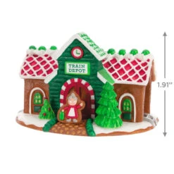 Hallmark Season's Treatings Special Edition Ornament -Hallmark Store Gingerbread Train Depot Keepsake Ornament 1899QXT4117 03
