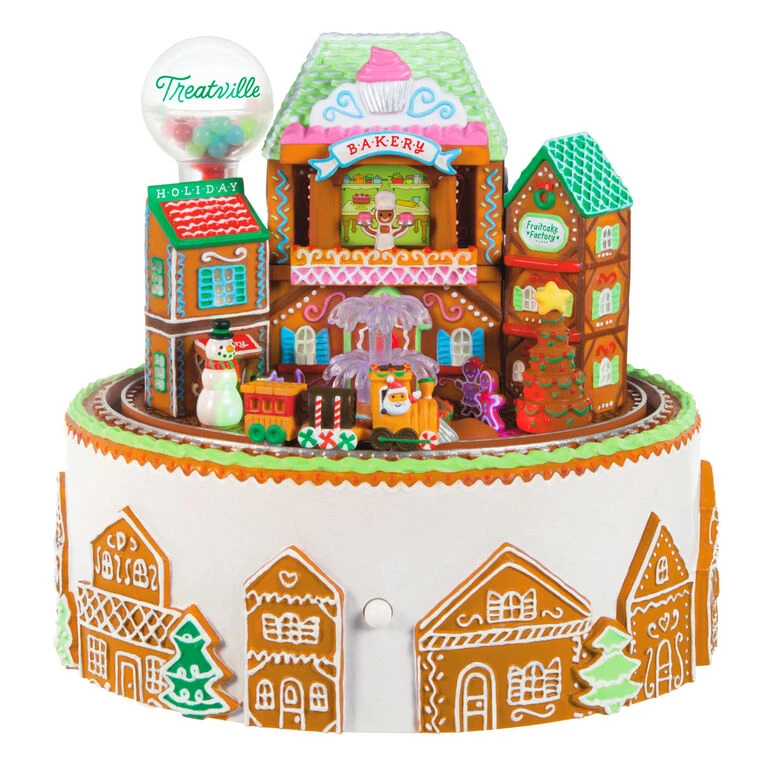 Hallmark Gingerbread Village Musical Ornament With Light And Motion 3 Hallmark Gingerbread Village Musical Ornament With Light And Motion