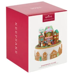 Hallmark Gingerbread Village Musical Ornament With Light And Motion 11 Hallmark Gingerbread Village Musical Ornament With Light And Motion -Hallmark Store Gingerbread Village With Train Keepsake Ornament 6499QGO2687 04