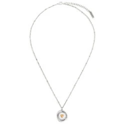 Heart Charm Dear You My Love Necklace, 17.5" -Hallmark Store Gold Heart Silver Charm Necklace 1005060053 03