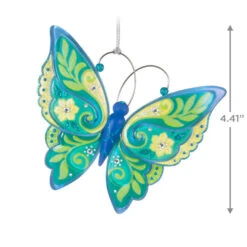 Hallmark Brilliant Butterflies Special Edition Ornament -Hallmark Store Green and Blue Butterfly Keepsake Ornament 1999QGO2799 03