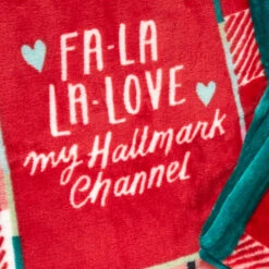 Hallmark Channel Fa-La-La-Love Plaid Blanket, 50x60 -Hallmark Store Hallmark Channel FaLaLaLove Plaid Blanket 1XKT3520 06