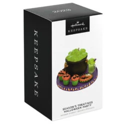 Hallmark Season's Treatings Halloween Party 2023 Ornament -Hallmark Store Halloween Treats Tray Keepsake Ornament 1799QFO5337 04