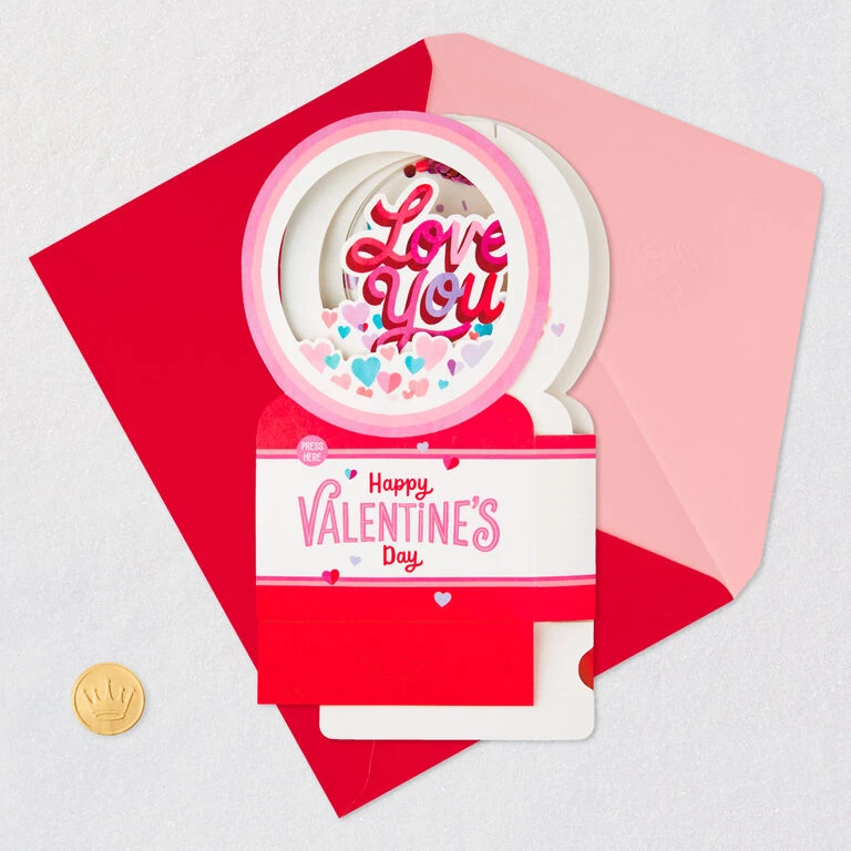 Hallmark All My Love Snow Globe Musical 3D Pop-Up Valentine's Day Card With Motion 7 Hallmark All My Love Snow Globe Musical 3D Pop-Up Valentine's Day Card With Motion - Image 5