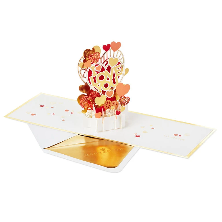 Hallmark All My Love Hearts 3D Pop-Up Love Card 4 Hallmark All My Love Hearts 3D Pop-Up Love Card - Image 2