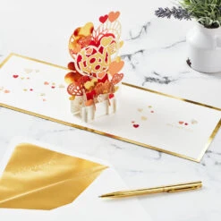 Hallmark All My Love Hearts 3D Pop-Up Love Card 15 Hallmark All My Love Hearts 3D Pop-Up Love Card -Hallmark Store I Love You Hearts 3D PopUp Love Card 1299LAD2889 06