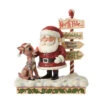 Enesco Jim Shore Rudolph, Santa And North Pole Sign Figurine, 7.68" -Hallmark Store Jim Shore Rudolph Santa North Pole Sign Figurine 6012715 01
