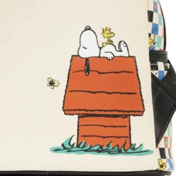 Loungefly Peanuts Snoopy And Woodstock Checkered Mini Backpack -Hallmark Store Loungefly Peanuts Snoopy Checkered Mini Backpack PNBK0025 04