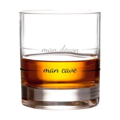 Man Cave Man Down Rocks Glass, 10 Oz. -Hallmark Store Man Cave Man Down Rocks Glass PRC6002 03