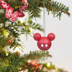 Hallmark Mini Disney Mickey Mouse Ornaments, Set Of 6 -Hallmark Store Mickey Ears Balls Keepsake Ornaments 1599QSB6217 02