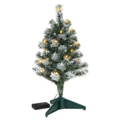 Hallmark Mini Flocked Pre-Lit Christmas Tree, 18.75" 7 Hallmark Mini Flocked Pre-Lit Christmas Tree, 18.75" -Hallmark Store Miniature Flocked PreLit Keepsake Christmas Tree 2999QSB6339 06