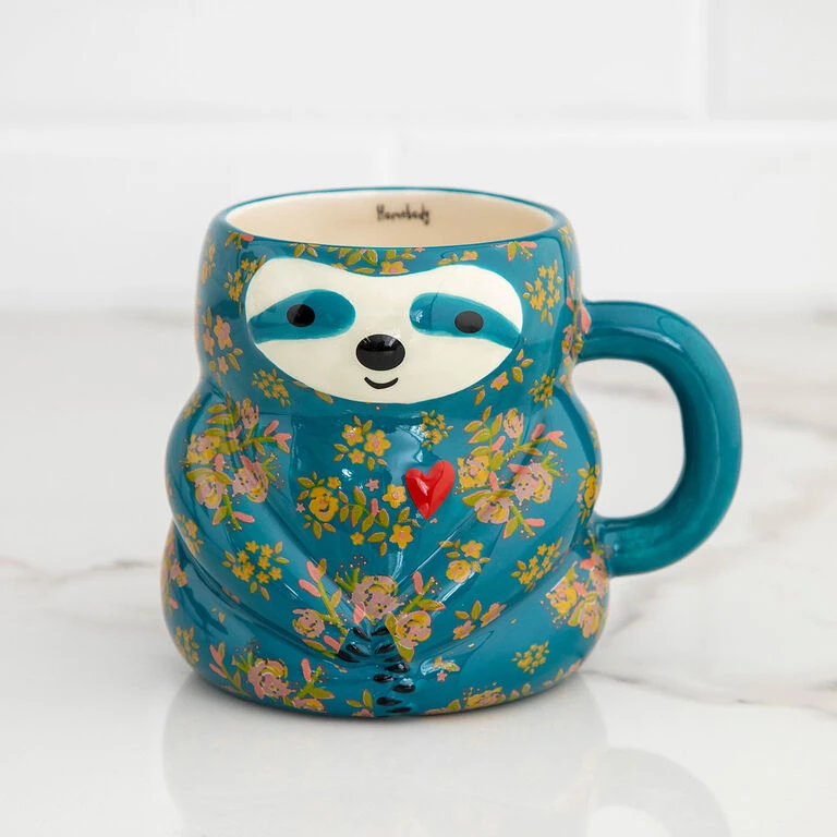 Natural Life Sylvia Sloth Sculpted Folk Mug, 16 Oz. 3 Natural Life Sylvia Sloth Sculpted Folk Mug, 16 Oz.