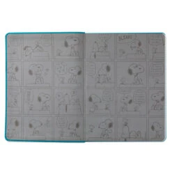 Hallmark Peanuts® Snoopy And Woodstock Faux Leather Notebook -Hallmark Store Peanuts Snoopy and Woodstock Etched Blue Notebook 1HWJ7053 03