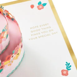 Hallmark Every Good Thing Floral Cake 3D Pop-Up Birthday Card 12 Hallmark Every Good Thing Floral Cake 3D Pop-Up Birthday Card -Hallmark Store Pink Cake and Flowers 3D PopUp Birthday Card for Her 1299LAD2886 03