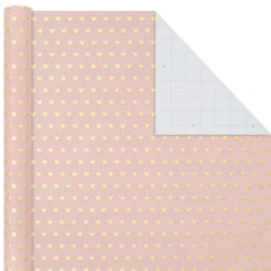 Hallmark Pink And Gray 3-Pack Wrapping Paper, 85 Sq. Ft. Total -Hallmark Store Pink and Gray 2 Standard 1 Foil 3Pack Gift Wrap 5EWR6421 04